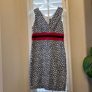 Black, white, and red dress